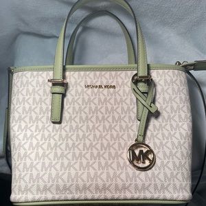 Michael Kors Jet Set Travel Extra-Small Logo Top-Zip Tote Bag